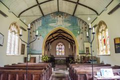 The church interior, looking east