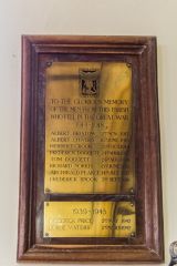 The village war memorial plaque