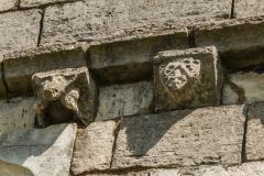Steeton Hall Gateway, A pair of heraldic corbels