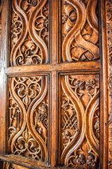 Carved panel on the Tudor screen