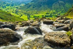 Looking down Stickle Ghyll into Langdale