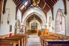 The church interior, looking east