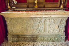 The altar, a reused table tomb