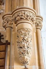 Foliage decoration on the chancel arch