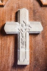 12th century stone crucifix from the old church