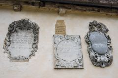 Wall monuments on the north wall