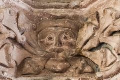 Green Man carving on the hagioscope