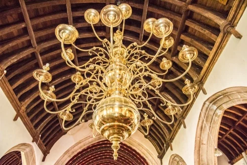 The ornate 1770 chandelier