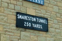 Old canal sign on the museum exterior