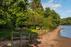 A waterside footpath