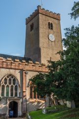 The 13th-century west tower