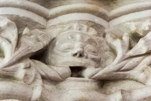 Green Man carved capital