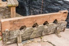 The restored village stocks