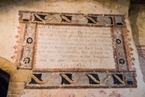 Wall painting of the Lord's Prayer