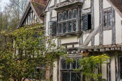 The beautiful timber-framed house frontage