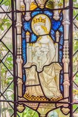 Beautiful stained glass window in the parlour