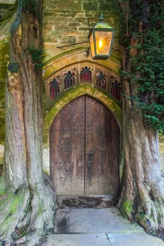 The north porch 'Hobbit door'
