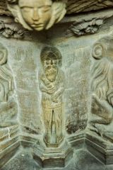 Stradbroke, All Saints Church, Another woodwose of the font stem