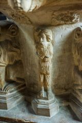Stradbroke, All Saints Church, Figure of a woodwose on the font