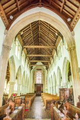 Stradbroke, All Saints Church, Looking west down the nave