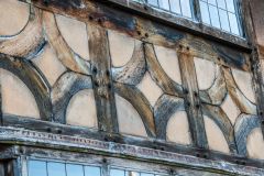 Elaborate timer-framing on the house front