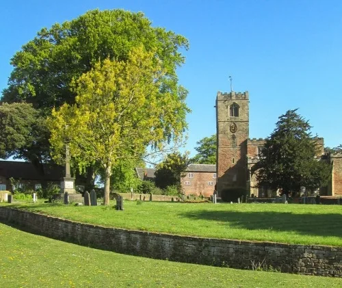 The churchyard and ha-ha