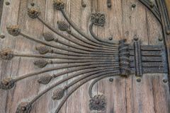 Ornate ironwork, south door