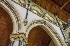 The slender nave arcade