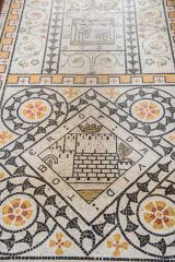 Mosaic floor in the chancel