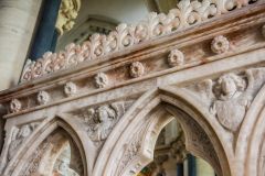 Marble frieze on the Lord and Lady Ripon memorial