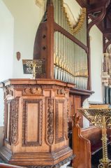 The 19th century pulpit and organ given by Sir Richard Wallace