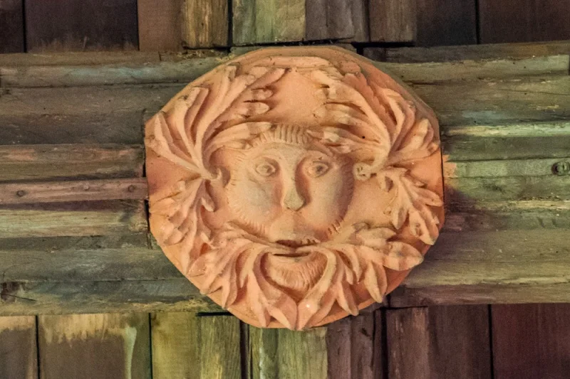 A Green Man roof boss