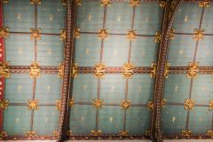 The ornate chancel ceiling