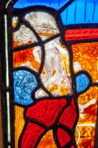 Medieval stained glass window