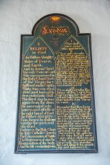 Painted Creed and Ten Commandments board