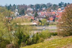 Sutton Hoo, Woodbridge from the grounds of Tranmer House