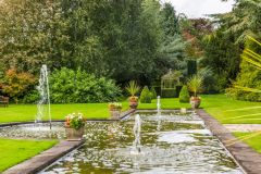 The fountain pool in the formal garden