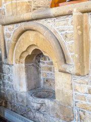 13th-century piscina in the chancel