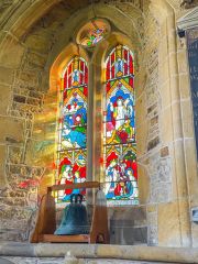 Stained glass window, south chancel wall
