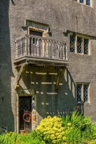 George Fox is said to have preached from this first-floor balcony to a crowd in the garden below
