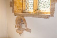 12th-century piscina in the chancel