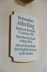 John King plaque (d. 1854)