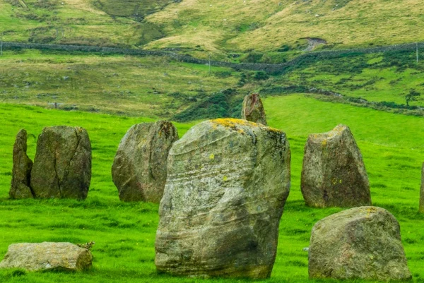 The stone circle, looking east
