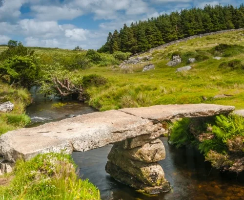 The nearby Teign-e-Ver Clapper Bridge