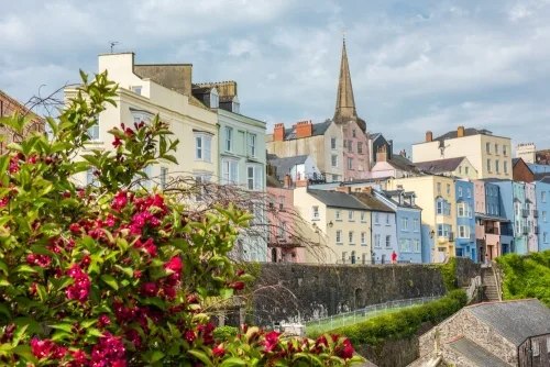 Picturesque buildings lining the harbour