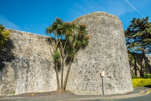 The Medieval Town walls on South Parade