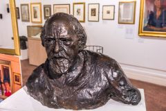 Bust of Tenby native Augustus John in the Art Gallery