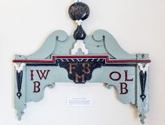 Decorative canopy from Tenby's Old Town Hall, 1683
