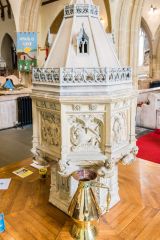 Tenby, St Mary's Church, The ornate 15th century font