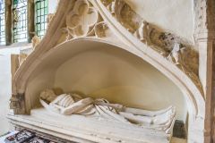 Tenby, St Mary's Church, Cadaver effigy of a 15th century cleric